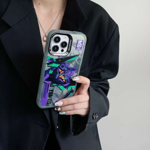 全新現貨 EVA新世紀款式 彩印側邊支架 iPhone12~iPhone15promax都有 免費順豐智能...