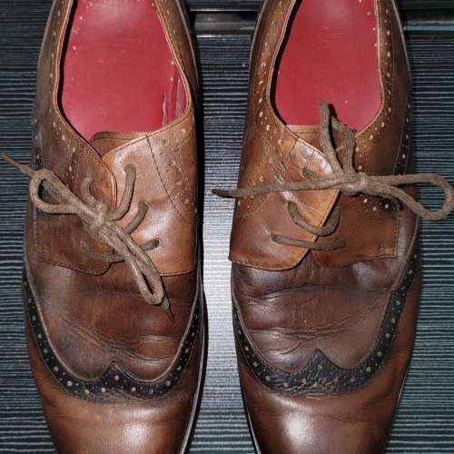 Vero Cuoio 咖啡棕色 男裝 真皮 皮鞋 Leather Fashion Shoes Shoe Size 尺碼 US 9 ...