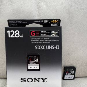 放99%接近全新 原裝行貨 Sony SF-G128 UHS-II SDXC記憶卡 $1200