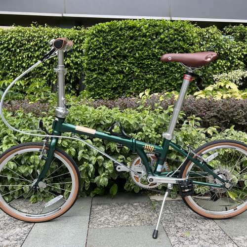 復古 DAHON HAC003 D10 10速 鉻鉬鋼車架 折叠車 送水架前後蛙燈叮叮