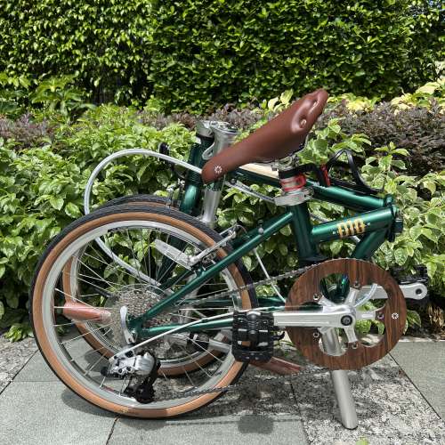 復古 DAHON HAC003 D10 10速 鉻鉬鋼車架 折叠車 送水架前後蛙燈叮叮