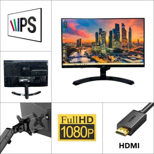 23'' LG 23MP68｜1080P 60Hz【👍🏼無邊框｜✔可掛牆｜👀 IPS 抗眩光 】😀實物圖 ✨...