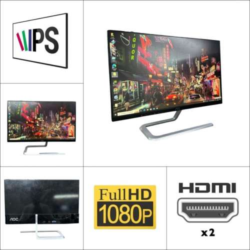 24 '' AOC I2481｜1080P 60Hz 2部【👍🏼無邊框｜👀 IPS 不閃屏】😀實物圖 ✨一個月保...