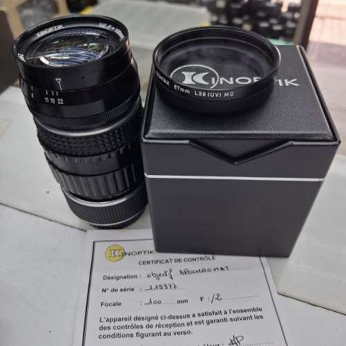 APOCHROMAT KINOPTIK 100MM F2 MOVIE LENS HAWK'S FACTORY 改CANON EF MOUNT 原裝盒...