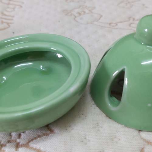 全新陶瓷 香熏 塔香香爐 塔香爐 錐香爐 陶瓷香薰爐 精油爐 香精爐 (黃色)