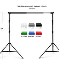 2m(H) X 3m(W) Portable Adjustable Studio Support Stand With 3M Backdrop伸縮橫...