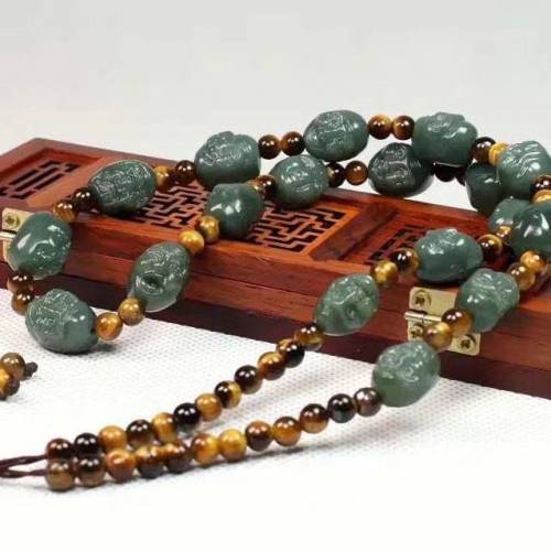 和田玉十八罗汉玉项链新疆和田青玉吊坠挂绳男士女士玉石链子挂件