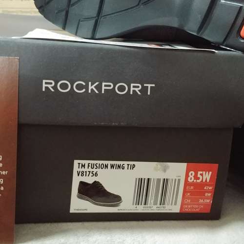 Rockport  男裝真皮氣墊皮鞋 100% 全新