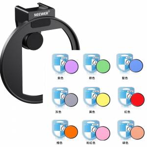 RISE(UK) 9 IN 1 Colour Filter Set With Neewer 67mm Phone Filter Mount 濾鏡連手...