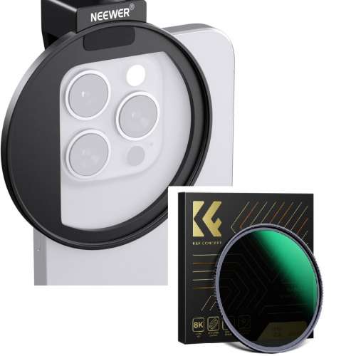 K&F Concept Nano-X MRC ND 0.9 Filter With Neewer 67mm Phone Filter Mount 濾鏡...