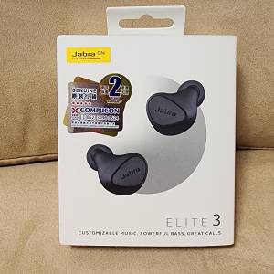 Jabra elite 3 earphones，全新行貨，dark grey