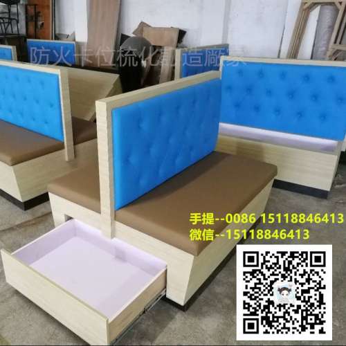 餐廳傢俬訂造，抽桶式儲物卡位梳化，卡位梳化，櫃桶儲物卡位梳化，防火證書，訂造食...