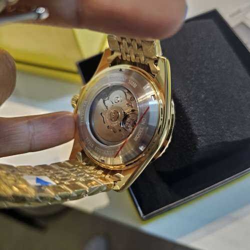 全新Invicta 藍黑圈黑面 全金5珠帶 44mm NH35A自動機械錶