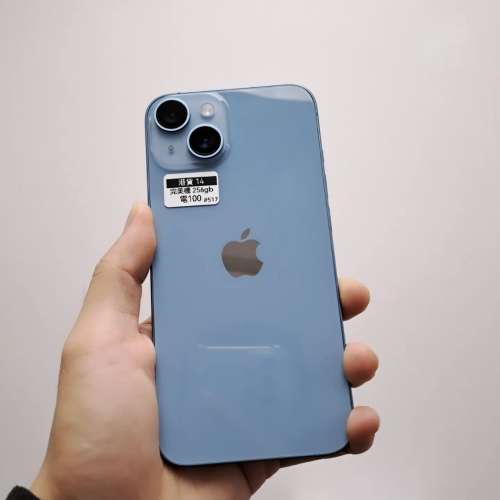 (荃灣實體店，全新/高品質14)Apple Iphone 14 256  黑色🖤保養至25年4月底藍色🩵/外...