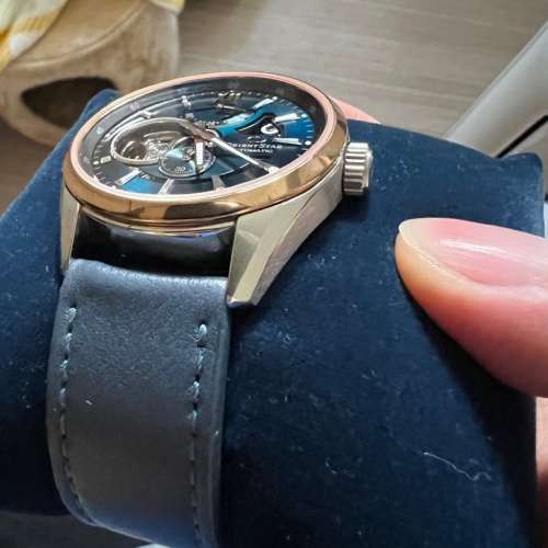 貴族海天一色22年限量款 玫瑰金圈 藍綠錶面Orient Star東方星 Moving Blue modern ...