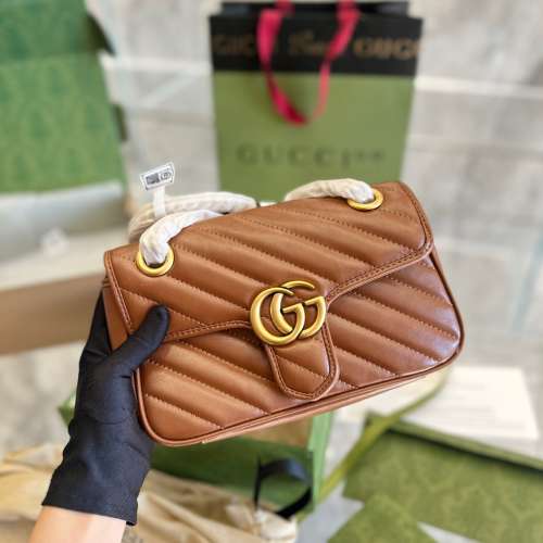 GG marmont gucci牛皮高奢包