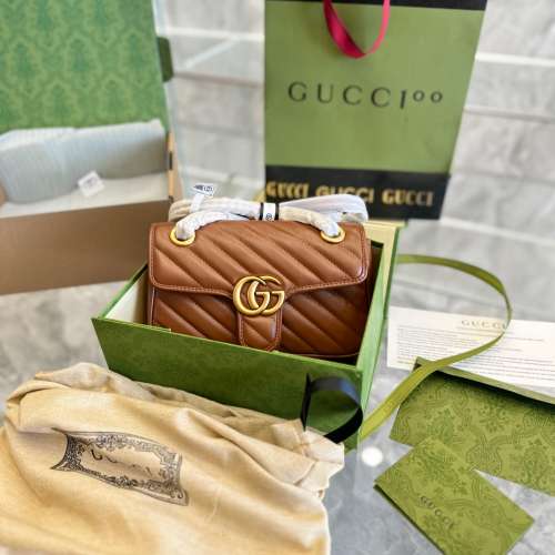 GG marmont gucci牛皮高奢包