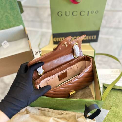 GG marmont gucci牛皮高奢包