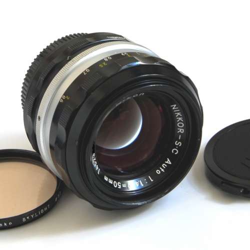 Nikon 50mm f1.4 Nikkor-S.C non-AI with filter