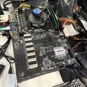 Intel Core i5-6500 CPU+Asrock H110-Pro BTC+底板(請注意內文)