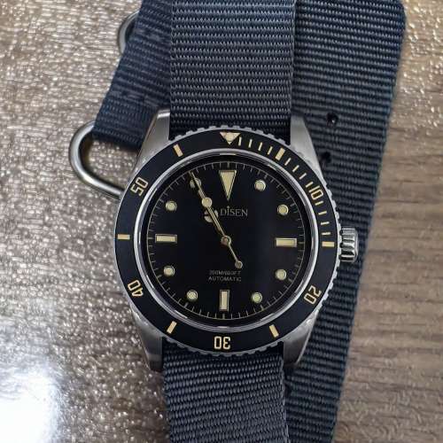 復古潛水錶  38mm 200米防水  Cadisen Retro Vintage Diver