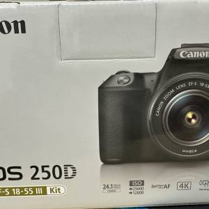 全新 Canon EOS 250D + EF-S 18-55mm  III 套裝 (水貨)