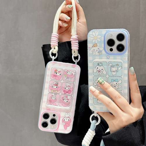 全新現貨 美樂蒂玉桂狗款式 卡包掛繩款 iPhone12~iPhone15promax都有 免費順豐智能...