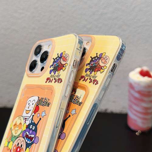 全新現貨 可愛麵包超人款式 卡包掛繩款 iPhone12~iPhone15promax都有 免費順豐智能...
