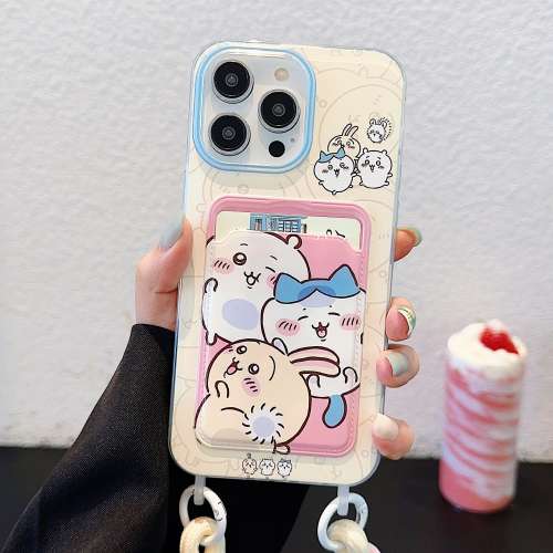 全新現貨 可愛吉伊卡哇款式 卡包掛繩款 iPhone12~iPhone15promax都有 免費順豐智能...