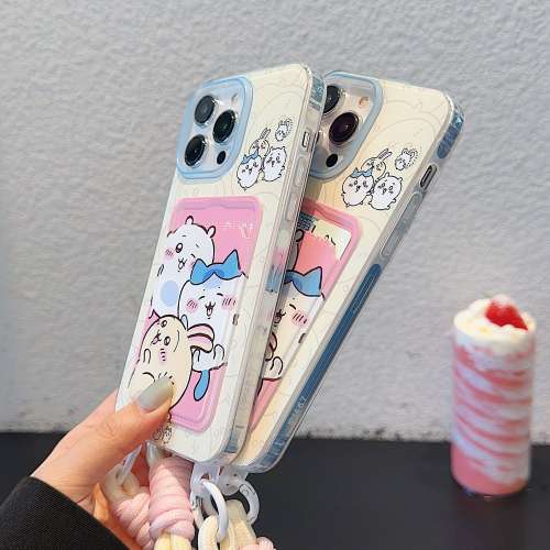 全新現貨 可愛吉伊卡哇款式 卡包掛繩款 iPhone12~iPhone15promax都有 免費順豐智能...