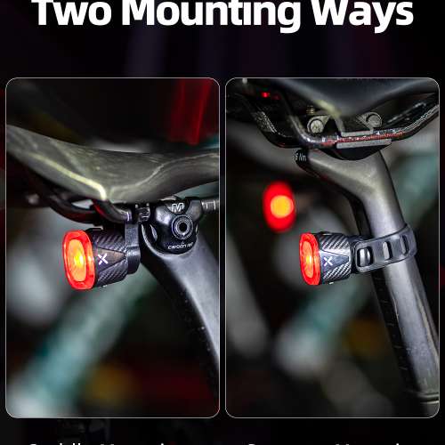 100%New XOSS XR01 Smart Bike Tail Light,IPX6 Waterproof Brake Sensing Rear Light