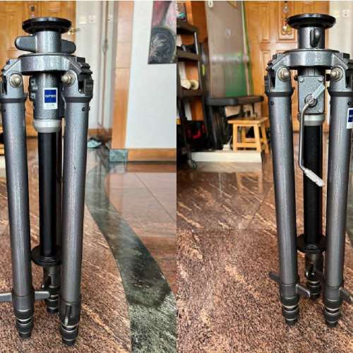 USED 90% New GITZO G505 4節鋁三腳架 + 中心桿 G528 + G449腳架頂蓋冚 HK$1300