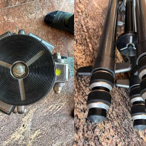 USED 90% New GITZO G505 4節鋁三腳架 + 中心桿 G528 + G449腳架頂蓋冚 HK$1300