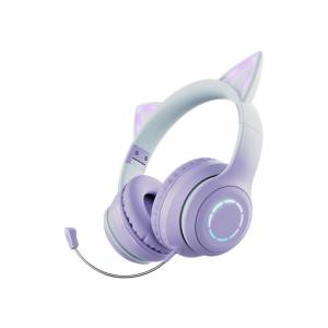 Fingertime BT029C 無線藍牙 發光漸變貓耳朵 HIFI音質 潮流穿搭 男女通用 頭戴式 被...
