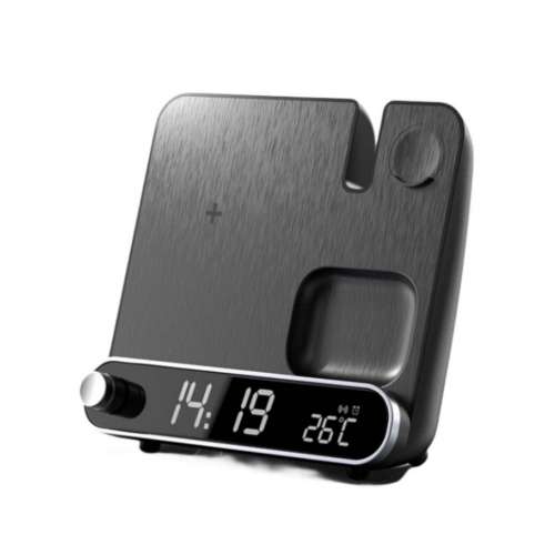 BY Z 2024款鬧鐘三合一無線充電器15 W時鐘帶溫度計