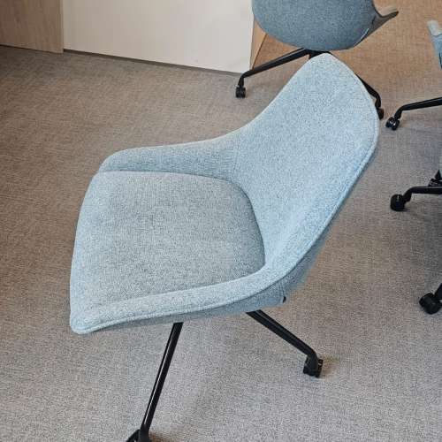 二手 中國製 灰色有轆布面凳