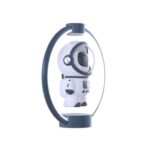 MGWK AI智能音箱磁懸浮宇航員凌空懸浮LED氛圍燈無極調光語音助手調頻模式鬧鐘設定