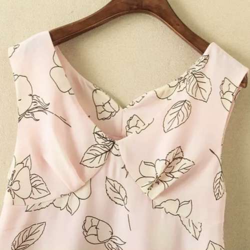 Floral print sleeveless dress