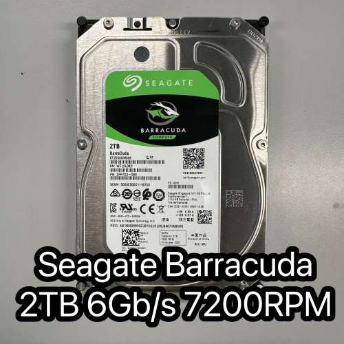 Seagate Barracuda 2TB SATA 6Gb/s 7200RPM 256MB Cache