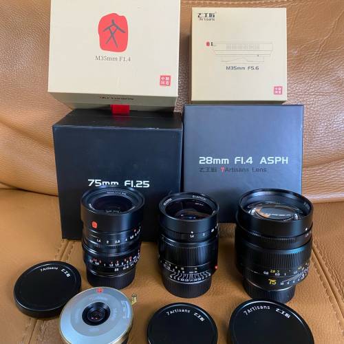 七工匠DJI 28/1.4,35/1.4,75/1.25,35/5.6,銘匠TTArtisan35/1.4