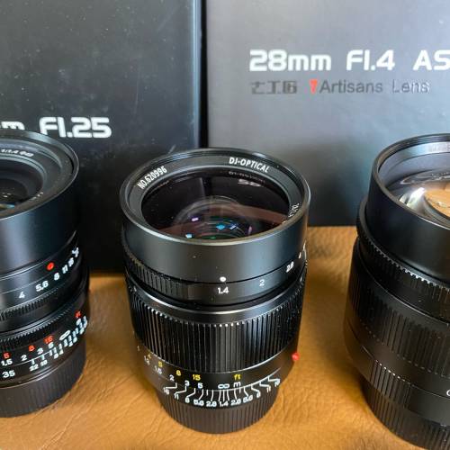 七工匠DJI 28/1.4,35/1.4,75/1.25,35/5.6,銘匠TTArtisan35/1.4