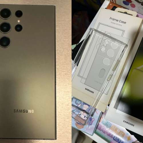 Samsung galaxy s23 ultra 512,港行雙卡，有單過保，跟原廠殼及一盒全新Mon貼！