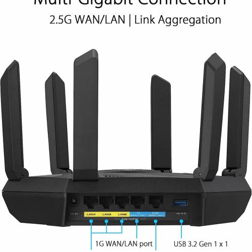 ASUS 華碩 WiFi 6E 三頻 AX7800 AiMesh 2.5G埠 路由器/分享器 (RT-AXE7800)Mesh Ro...