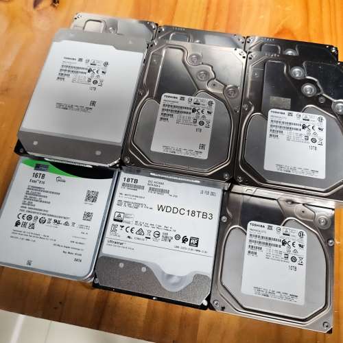 8TB 10TB 12TB 18TB 企業級硬碟多隻 Toshiba WD Seagate Enterprise 3.5" HDD