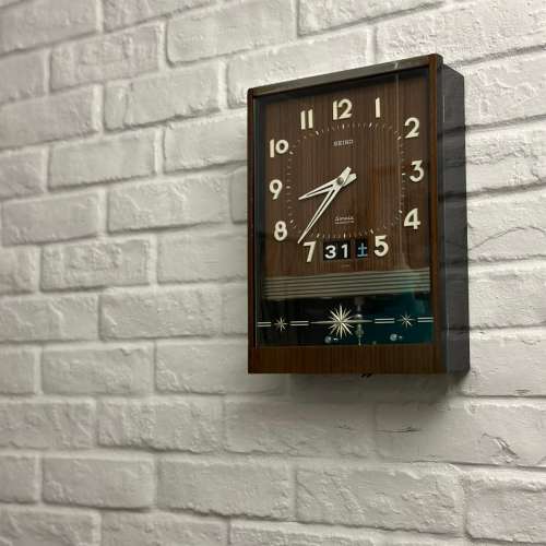 出售 昭和時期 seiko精工掛牆鐘，六十年代尾左右產物，款式經典，外觀約九成新，用...