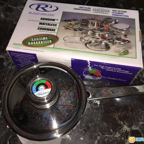 完全100%新 USA彩虹牌「省水」不鏽鋼 煲連蓋（1.5 Quart)