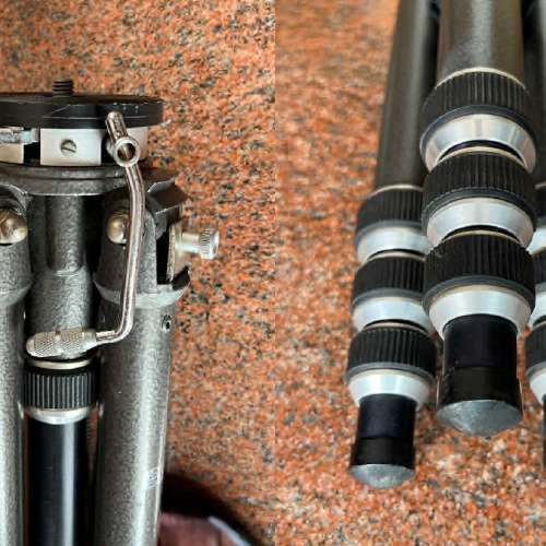 Used 90%New GITZO BREVETE SGDG CREMAILLERE 3  鋁三腳架 +手攪中心桿, 只用過幾次...