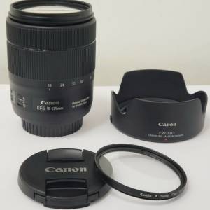 Canon EF-S 18-135mm f3.5-5.6 IS USM 連 原廠 EW-73D 遮光罩 - 99% New， 送 Kenko...