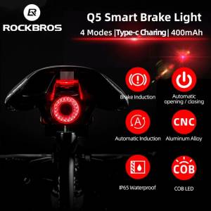 ROCKBROS Q5 BICYCLE SMART BRAKE & TAIL LIGHT , Rockbros Q5 智能感（雙支架版)應...
