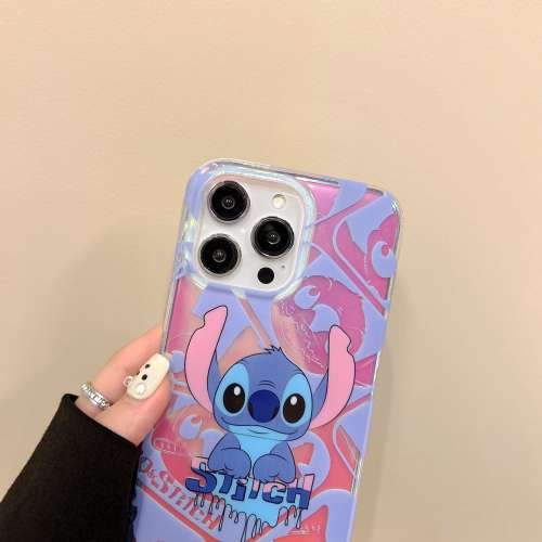 全新現貨 多表情史迪仔款式 全包半透鐳射底款 iPhone12~iPhone15promax都有 免費順...